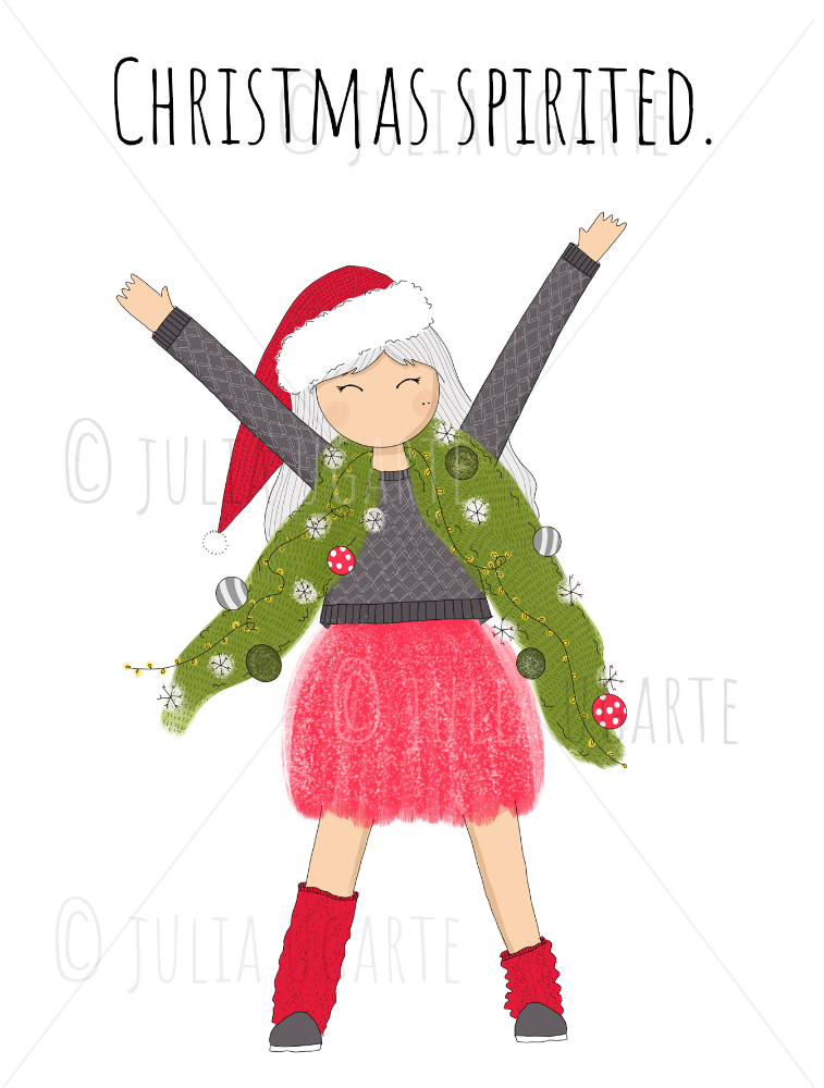 Christmas Spirited Holiday Card