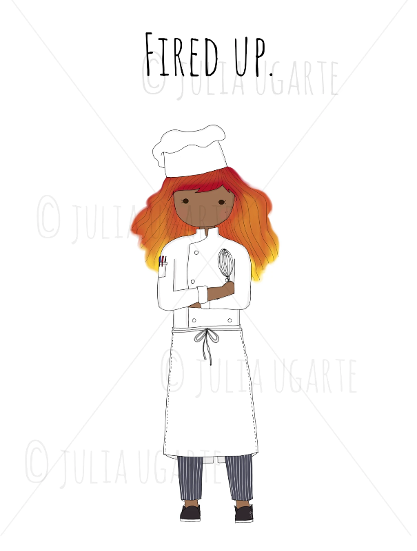 Fired Up Chef 8x10 Print
