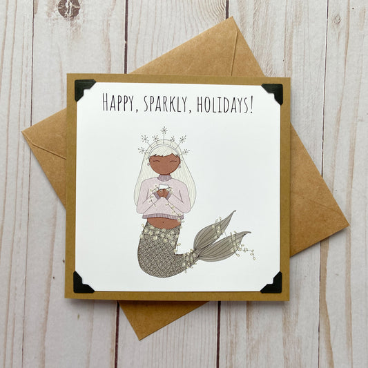 Happy, Sparkly, Holidays! Neutral Holiday Card
