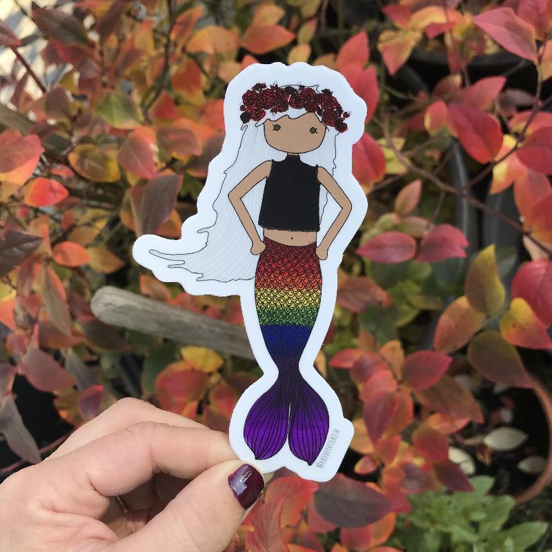 Rainbow Mermaid Sticker