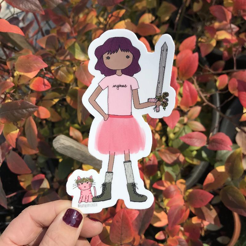 You Can Have the Tutu and Sword (pink tutu) Sticker