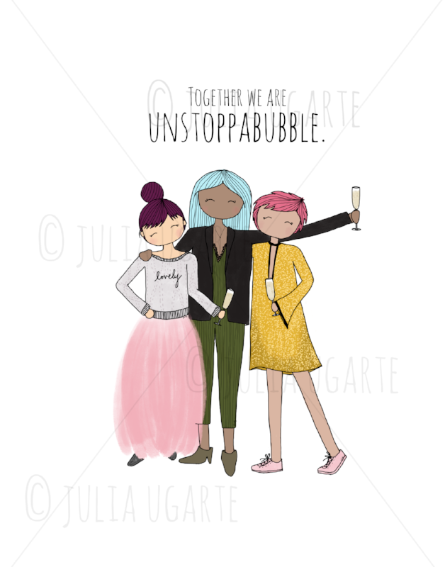 Together we are Unstoppabubble Note Card