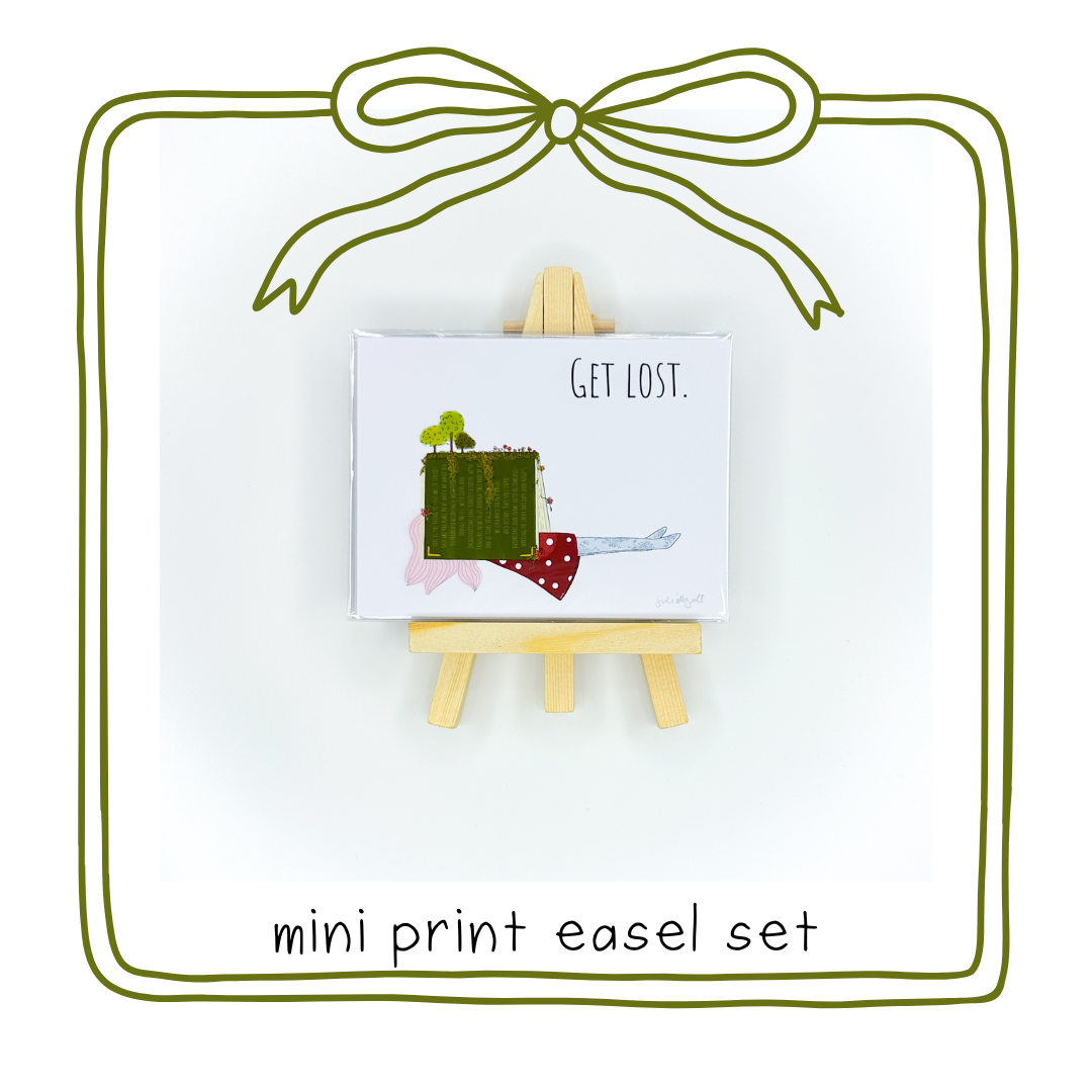 (Mini!) Mini print easel gift set
