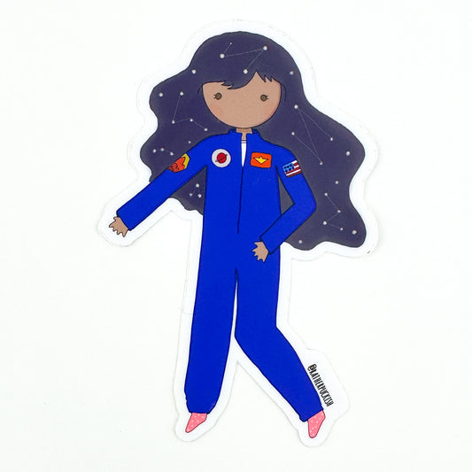 Astronaut with Constellation Hair Sticker