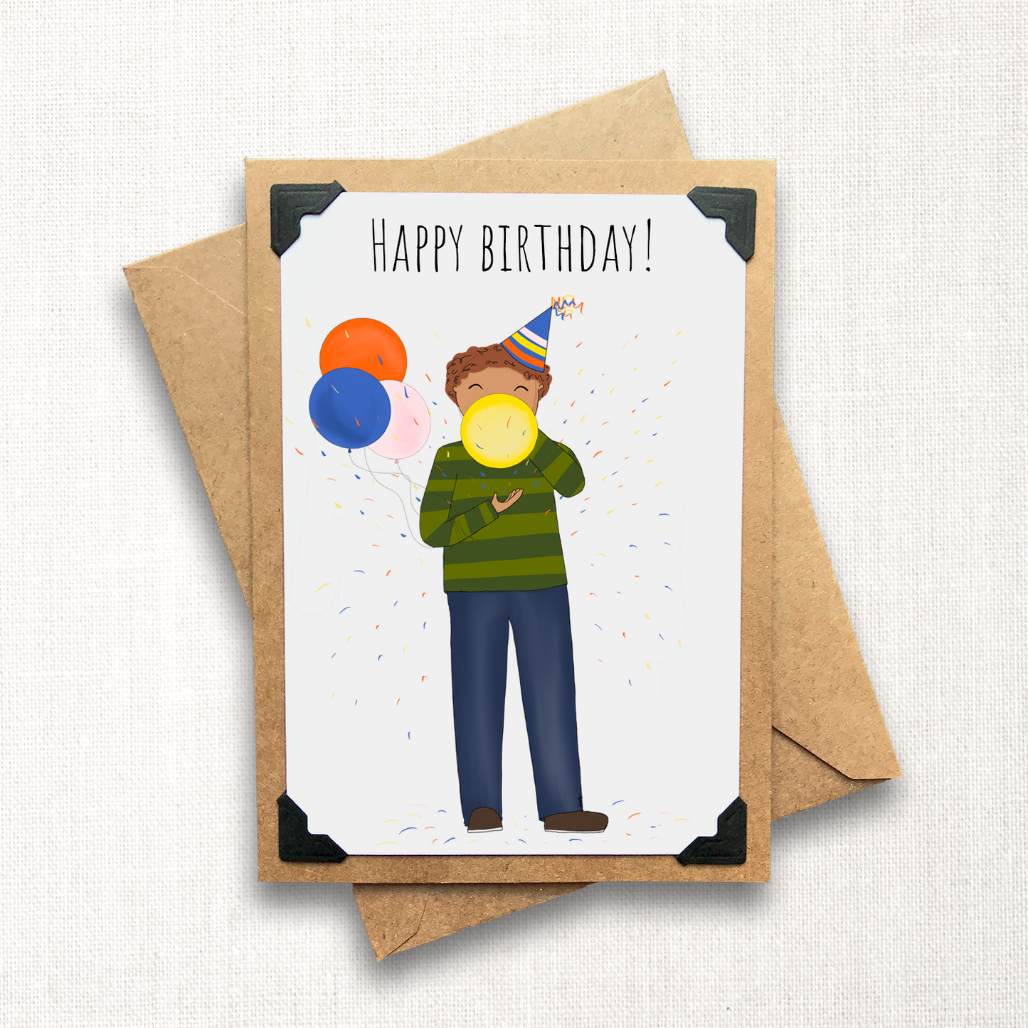 Happy Birthday (with balloons!) note card