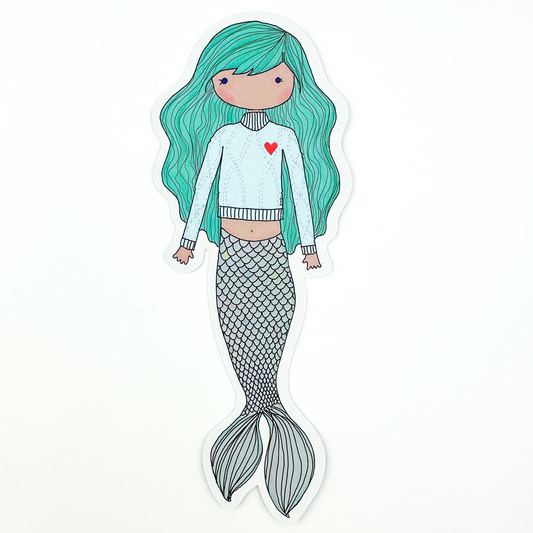 Aqua Mermaid Bookmark