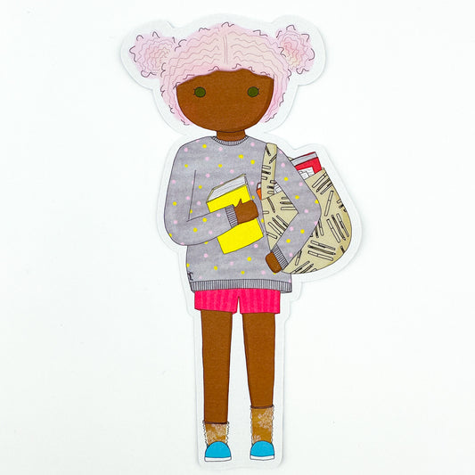 Why Bring One Book Bookish Bookbag Girl Bookmark