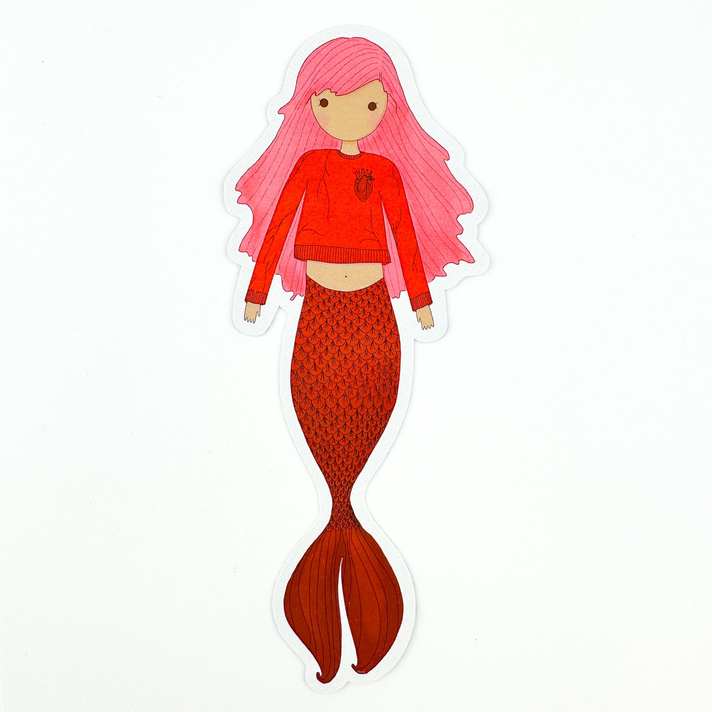 Red Mermaid Bookmark