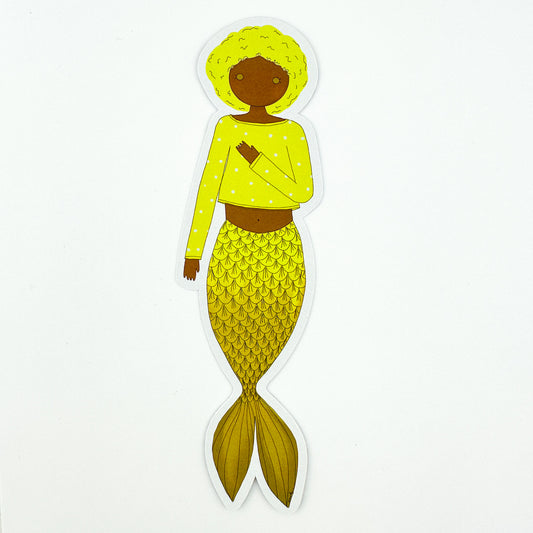 Yellow Mermaid Bookmark