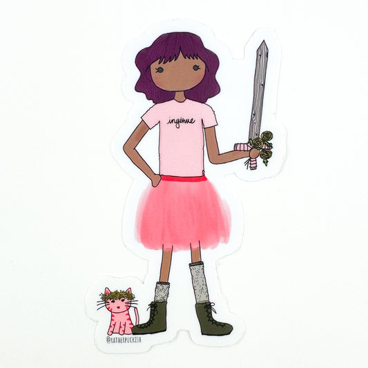 You Can Have the Tutu and Sword (pink tutu) Sticker