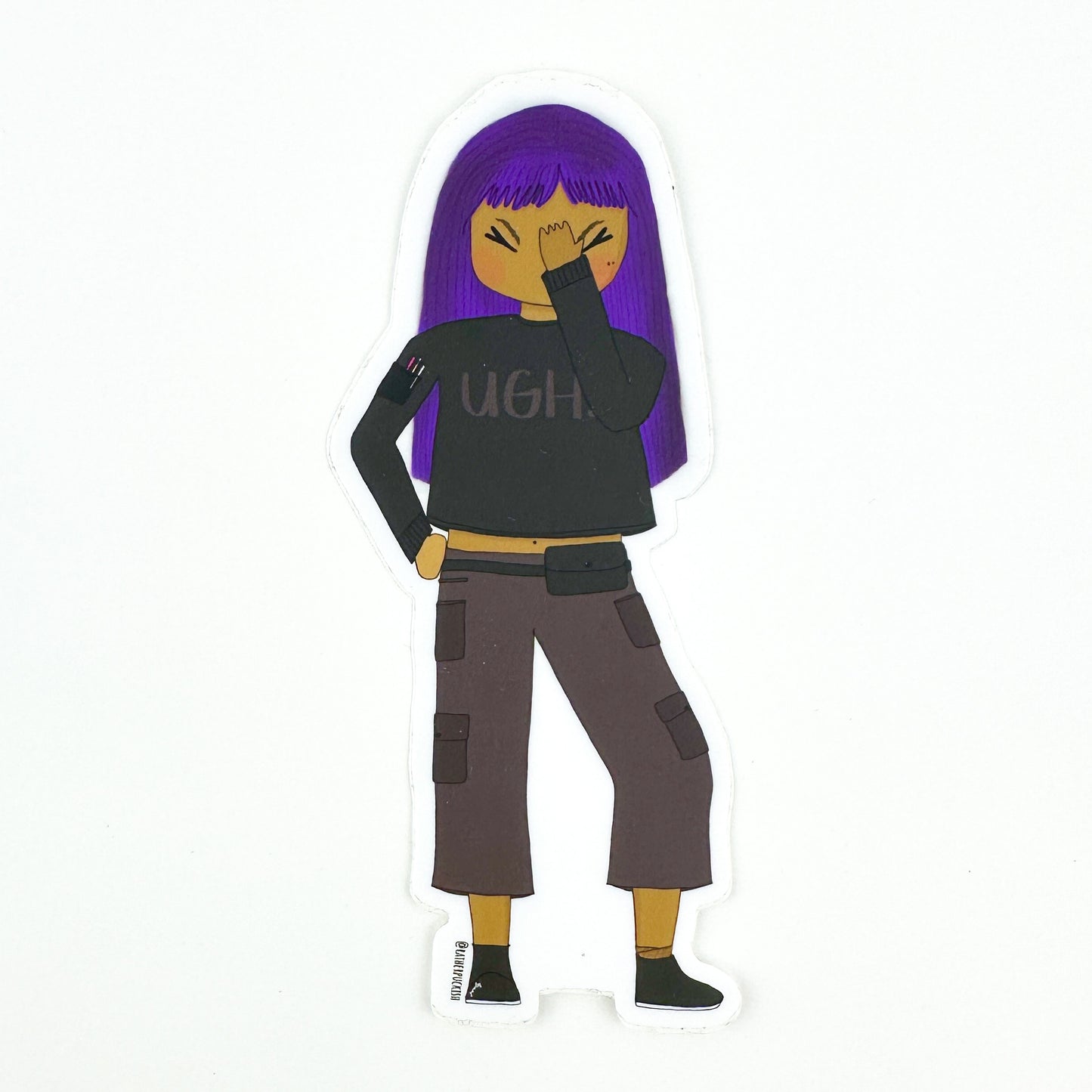 UGH Girl Sticker