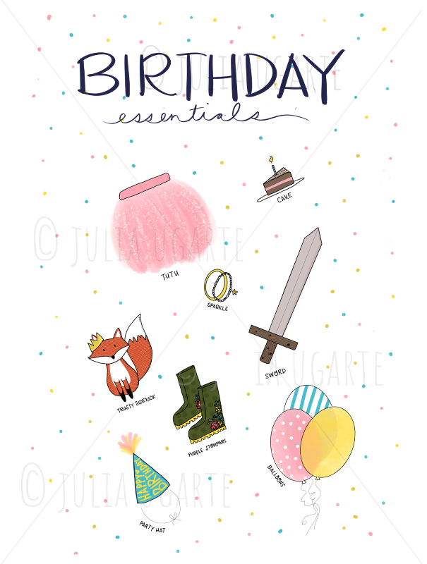 Birthday Essentials Note Card