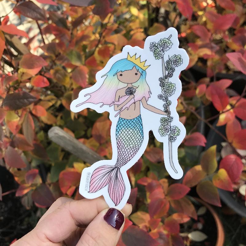 Bloom When You're Ready Mermaid Sticker