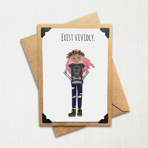 Exist Vividly Note Card