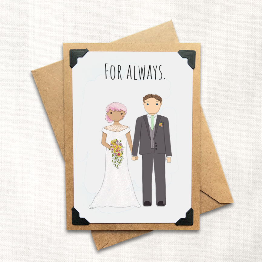 For Always Wedding Note Card