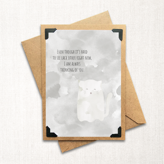 Ghost Kitty Thinking of You Note Card