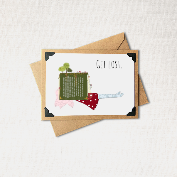 Get Lost Note Card