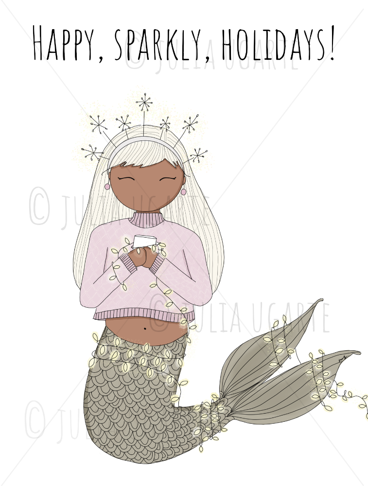 Happy, Sparkly, Holidays! Spirited Neutral 8x10 Print