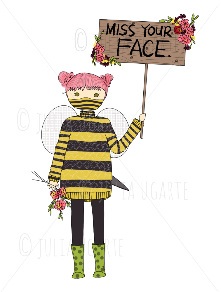 Miss Your Face Note Card