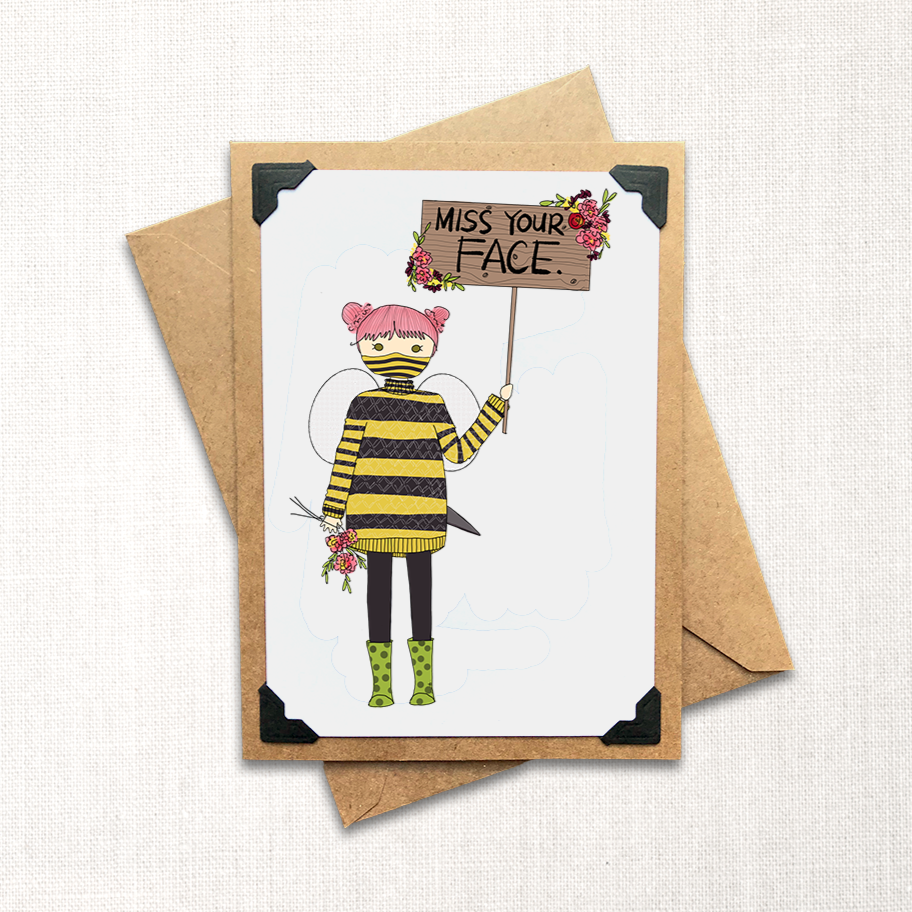 Miss Your Face Note Card