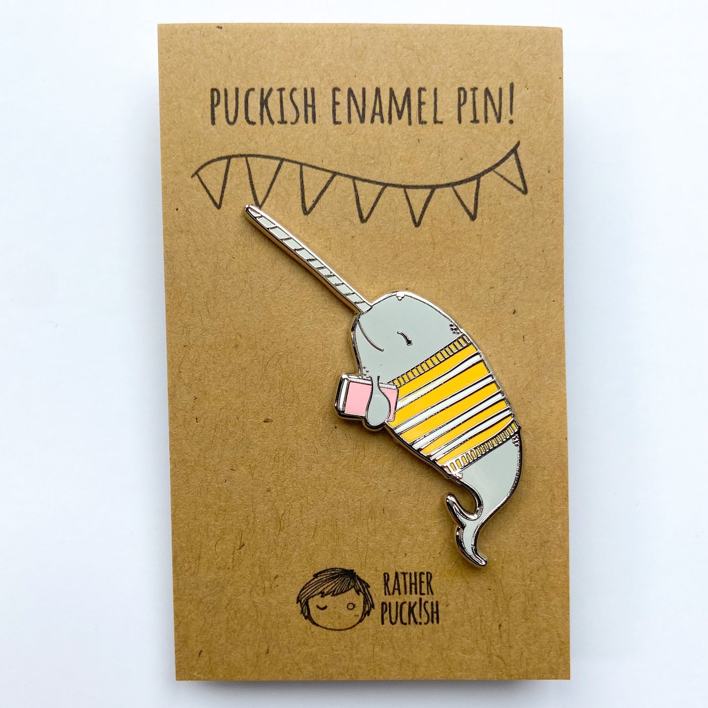 Bookish Narwhal Enamel Pin