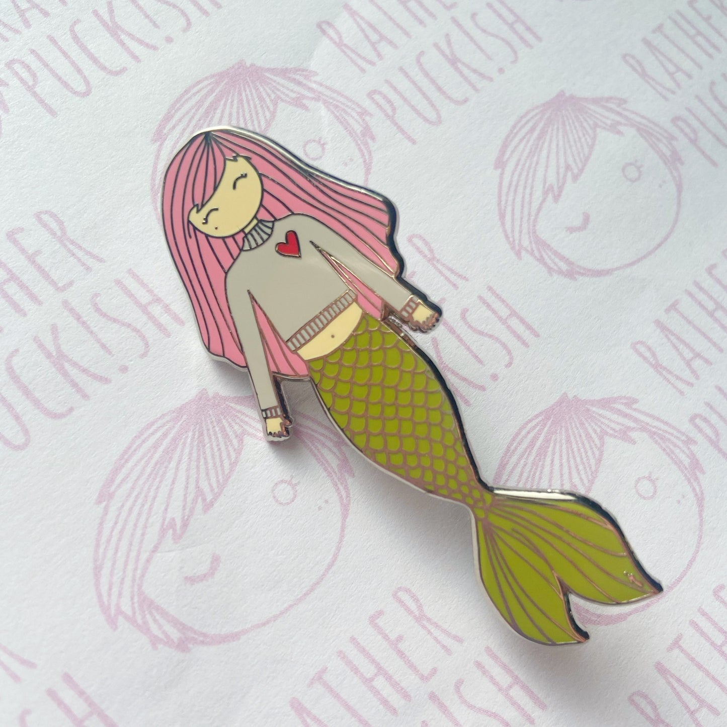 Puckish Mermaid Pin