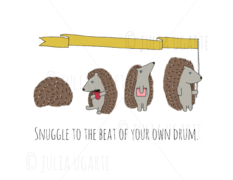 Snuggle to the Beat of Your Own Drum 8x10 Print