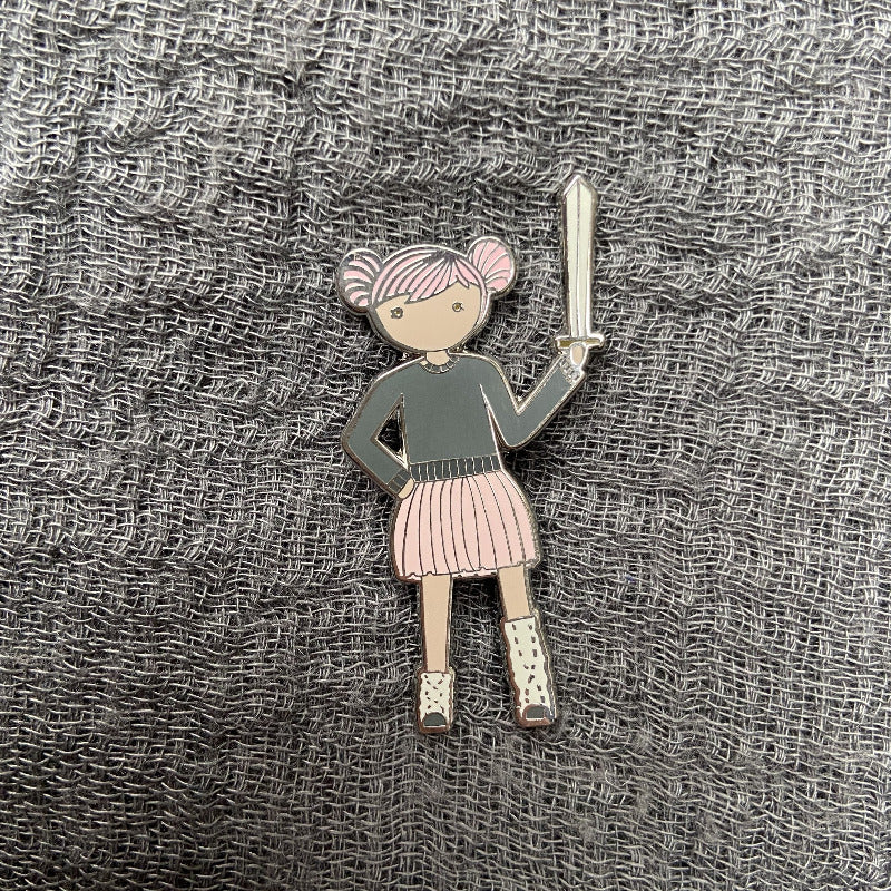 Pink Tutu and Sword Enamel Pin